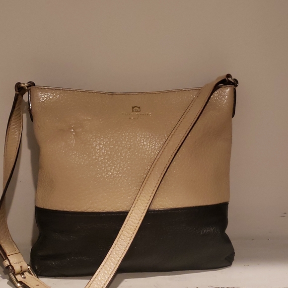 kate spade tan and black crossbody